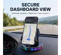 BluCore 360° Rotating Car Dashboard Phone Holder with RGB light in Black BluCore Black