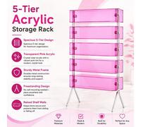 Blucore 5-Tier Acrylic Display Rack With Metal Legs