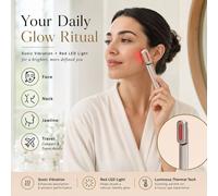 Blucore 7-Colour Led Facial Wand With Sonic Vibration In Beigie beigie