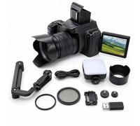 Blucore Black 4K Vlogging Camera With Flip Screen & Creator Kit