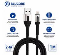 Blucore Braided Lightning Cable Data Sync And Charge 1M