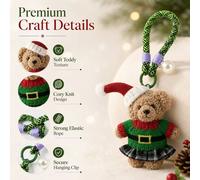 BluCore Christmas Teddy Bear Cute Plush Bear with FestiveOutfit in Green | Size: 30 cm BluCore Green 30 cm