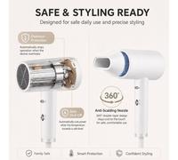 Blucore Compact Hair Dryer With 4 Drying Modes - 20,000 Rpm Motor In White white