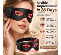 BluCore Eye Therapy Mask with 4 Light Models EMS Microcurrent Massage in Black