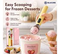 BluCore Heated Ice Cream Scoop with 3 Heat Settings in Yellow BluCore Yellow