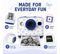 BluCore Instant Print Camera with 32GB Memory Card in Blue BluCore Blue