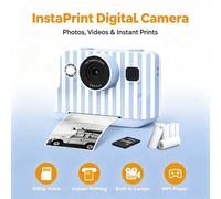 Blucore Kids Instant Print Camera With 3 Paper Rolls And Sd Card