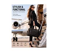 BluCore Luxury Woven PU Leather classic weekend Travel Duffel Bag in Black BluCore Black One Size