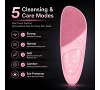 BluCore Rechargeable Silicone Facial Cleansing Brush in Pink