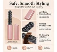 BluCore Smart Mini Cordless Heated Styling Comb in Beigie