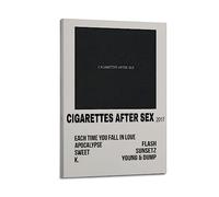 BLUDUG Cigarettes-After-Sex Poster Print Abstract Farmhouse Gallery Aesthetic Room Decor for Bedroom Bathroom Frame-style 12x18inch(30x45cm)