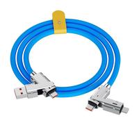 (blue, 1.0M) 120W4 in 1 Multi-function Mobile Phone Data Cable PD Fast Charging Cable Charger for Huawei Xiaomi iPhone