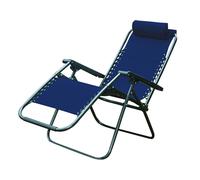 (Blue, 1) Garden Chair Sun Lounger Zero Gravity Folding Recliner Patio Furniture Textoline