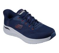 (Blue, 10 (Adults')) Skechers Arch Fit 2.0 Lestur Textile Men's Navy/Red Trainers