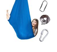 (Blue) 100cm x 280cm Kids Therapy Swing Cuddle Hammock with Autism ADHD Aspergers Sensory