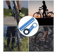 Blue 10cm Bicycle Handlebar Extension Bracket - Multifunction Mount for Light, Bell, Camera, or Phone, 6kg Capacity