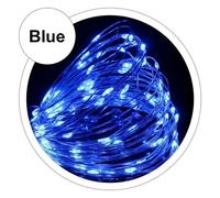 (blue, 10M 100LEDs) LED Lights 2M 5M 10M USB LED String light Fairy Christmas Silver Wire Wedding Garland Lights Party decoration