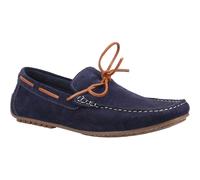 (Blue, 11 (Adults')) Hush Puppies Reuben Suede Men's Navy Boat Shoes