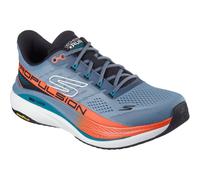 (Blue, 11 (Adults')) Skechers Performance Max Cushioning Propulsion Textile Men's Slate Trainers