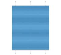vidaXL Pleated Blind Blue 110x100 cm Fabric Width 109.4 cm Polyester