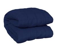 vidaXL Weighted Blanket for Improved Sleep - Blue, 122x183 cm, 5 kg, 100% Cotton, Hypoallergenic Glass Beads, Quilted Pockets
