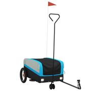 (blue, 122 x 53 x 53 cm) vidaXL Bike Cargo Trailer Bike Cart Bicycle Cargo Trailer Bike Wagon Iron