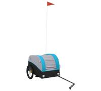 (blue, 123 x 52 x 53 cm) vidaXL Bike Trailer Bicycle Cargo Trailer Bike Cart Black and Red 45 kg Iron