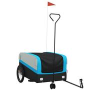 (blue, 126 x 63 x 51 cm) vidaXL Bike Cargo Trailer Bike Cart Bicycle Cargo Trailer Bike Wagon Iron