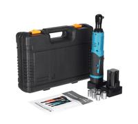 (Blue) 12V 65N.m 3/8" Cordless Electric Ratchet Wrench Tool LED Electric Wrench W/ 2pcs Battery