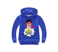(Blue, 130cm) Ryan's World Children's Cartoon Sweatershirt Long Sleeve Hoodie Pullover Tops