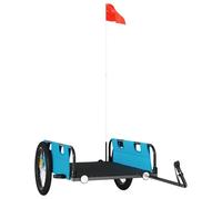 (blue, 135 x 68 x 38.5 cm) vidaXL Cargo Bike Trailer Bike Wagon Trolley Cart Red Oxford Fabric and Iron