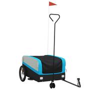 (blue, 138 x 69 x 58 cm) vidaXL Bike Cargo Trailer Bike Cart Bicycle Cargo Trailer Bike Wagon Iron