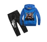 (Blue, 150) Child Fortnite Hooded Clothing Sweatshirt Hoodie Unisex Kids Wear Game Clothing