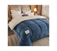 (Blue, 150cm*200cm) New 1pc High Quality Three-layer Warm Comforter Autumn And Winter Thickened Quilt Warm Quilt Core Heats Up Instantly