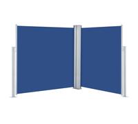 'vidaXL Retractable Side Awning - Patio and Garden Privacy Screen - Blue - UV-proof and Water-resistant 100% Polyester Fabric with a PU Coating - 160 x 600 cm Adjustable Size - Assembly Required
