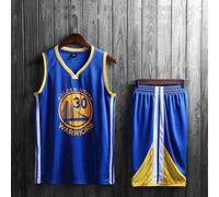 (blue, 160cm) Golden State Warriors Stephen Curry adult and children's jersey set