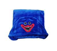 (Blue, 160x100cm) Poppy Playtime Oversized Plush Hooded Blanket Huggy Wuggy Cape Shawl Cloak
