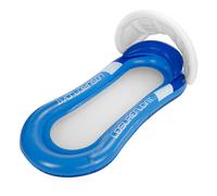 (Blue) 160x90cm Inflatable Float Lounge Inflatable Chair with Headrest Block UV Shading Effect Row Raft Outdoor for Kids Adults Swimming Pool