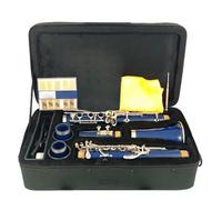 Blue 17 Keys Bb Tone ABS Resin Clarinet Nickel Silver Keys Clarinet With Case And Reed Clarinet for Beginner
