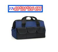 (Blue 17inch) 1PC Tool Bag Multifunctional Storage Electrician Wear Resistant Thickened Canvas Portable Electrician Woodworking Tool Bag