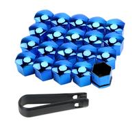(Blue, 17mm) 20pcs Car Wheel Nut Caps With Remover Tool Anti-rust Auto Hub Screw Cover Suitable For All Kinds Of Cars