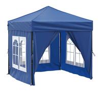 (blue, 197.5 x 197.5 x 234 cm) vidaXL Folding Party Tent with Sidewall Patio Camping Gazebo Pavilion Marquee