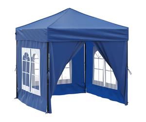 (blue, 197.5 x 197.5 x 234 cm) vidaXL Folding Party Tent with Sidewall Patio Camping Gazebo Pavilion Marquee