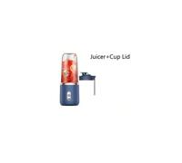 (Blue 1Cup) Portable Juicer Blender 400ml Electric Fruit Juicer USB Charging Lemon Orange Fruit Juicing Cup Smoothie Blender Machine 2cups