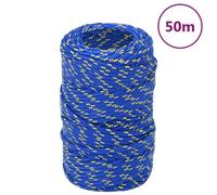(blue, 2 mm/ 50 m) Marine Rope Dock Coil Boat Line Polypropylene Rope Multi Sizes Multi Colours