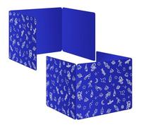 Blue 2-Pack Desk Dividers for Students, Space Style Plastic Study Carrel Divider, Durable Testing Dividers for Classroom Teacher Supplies, Easy to Clean Privacy Shield Folder Boards for Student Desk