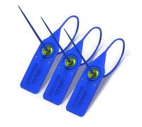 Blue 220mm Plastic Security Seals. High Strength Numbered Tags Pull Ties Anti-Tamper (500)