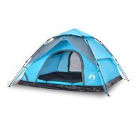 vidaXL Camping Tent Dome 5-Person Blue Quick Release