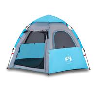 (Blue, 260 x 217 x 150 cm) vidaXL Camping Tent Cabin 4-Person Lightweight Dome Tent Blue Quick Release