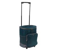 (Blue) 28L Insulated Large Cooler Bag Trolley Cart Extendable Handle Camping BBQ Picnic
